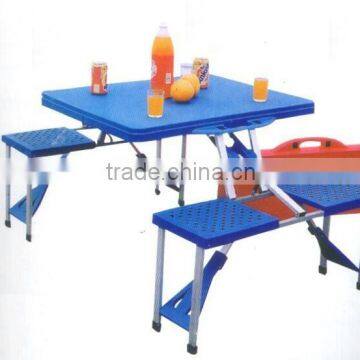 2015 hot sales ABS plastic foldable picnic table with chairs