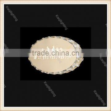 Modern Unique Desgin Oval Shade Crystal Wall Lamps Mounted Bedside Indoor Lighting photo-3