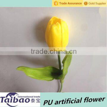 Kinds of decoration supplies yellow PU tulip flower wholesale