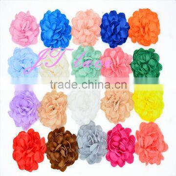 3.5'' satin flower -wholesale flower headband - singed fabric flower