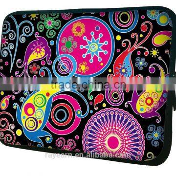 2015 Neoprene Laptop Sleeve laptop pouch case with customized patterns