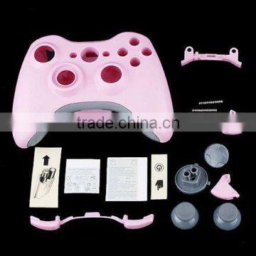 Pink Wireless Controller Full Shell Case for XBOX 360