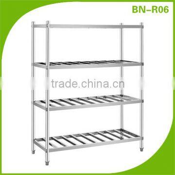 (BN-R06) Cosbao commercial stainless steel heavy duty storage Metal kitchen Rack Shelf