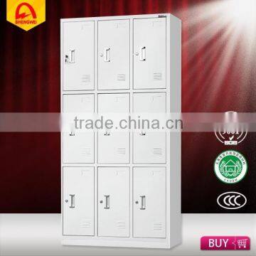 hot-sale large shoe storage cabinet steel 9 door clothes locker