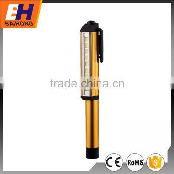 Super Bright Aluminium Alloy 9 SMD Clip Pen Light With 4xAA Batteries photo-2