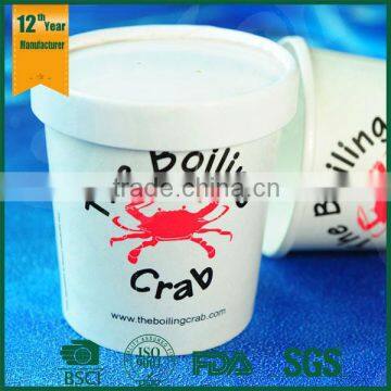 disposable hot soup paper container,pe coated round soup cup,take away soup containers