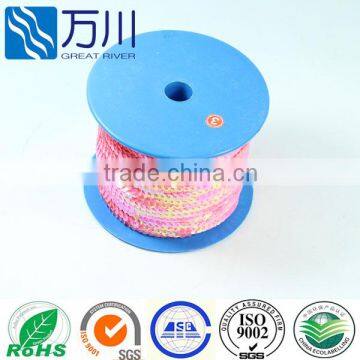 white sequin lace trim 5MMF 100yard/roll