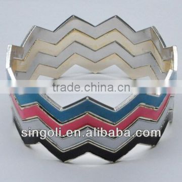 Enamel wave bangle layered bangle set bulk buy from china