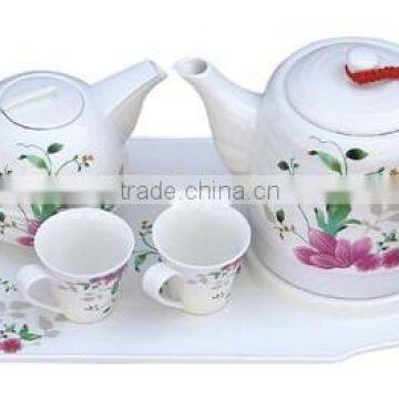 Chinese tradition design porcelain ceramic electric kettle set tea pot with ceramic cup 1.0L-2