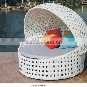 Romantic rattan round angel sunbed