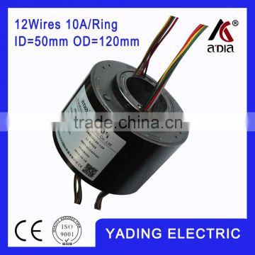 SRH 50120- 12p Through hole slip ring ID50mm. OD.120mm. 12Wires, 10A 12wires