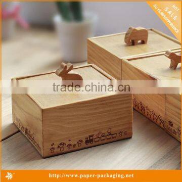 High Quality Custom Small Wooden Jewelry Packaging Storage Box with Lid