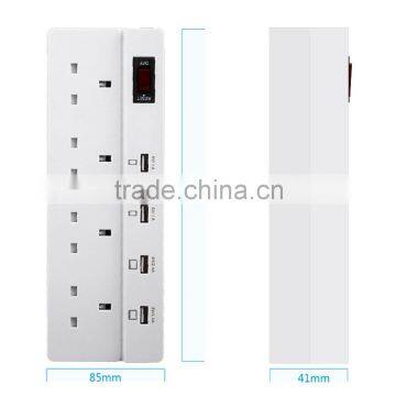 4 Way Power Strip UK Plug Outlet 4 Smart USB 5V 6A Output Power Board With CE and RoHS photo-2