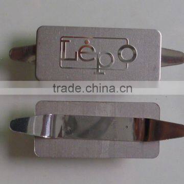 Polished aluminum self adhesive metal labels, embossed self adhesive metalic label