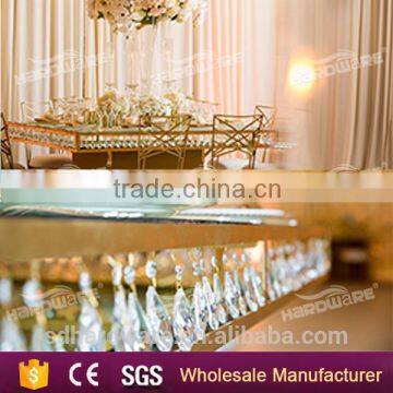 Cheap Glass Wedding Banquet Table Suqare Dining Table Crystal Table photo-5