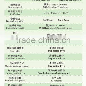 High Quality Computerized Lockstitch Buttonholing Sewing Machine photo-3