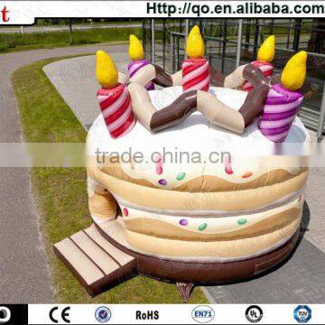 Newest professional design lovely cake commercial bouncy castles for sale