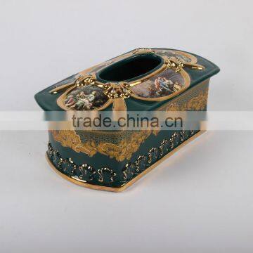Home Decoration Ceramic Tissue Box Wholesale photo-2