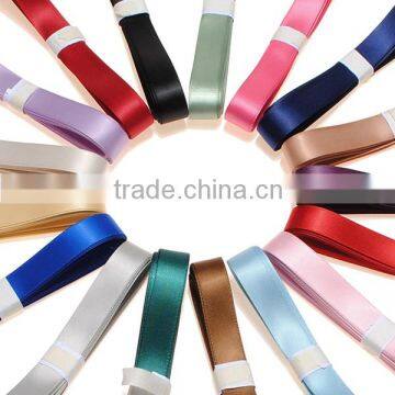 2015 High Quality 16mmx5m Pure Color Double Sided Ribbon Bow Craft Wedding Supplies DIY Decoration