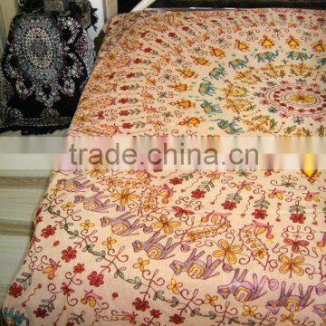 Hand Embroidered King Size Bed Spread