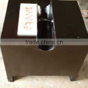 OIML Cast Iron 1000KG Test Weight For Crane iron balance weight