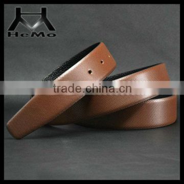 Fashion cloth accessories both side genuine cowhide leather thick brown belt