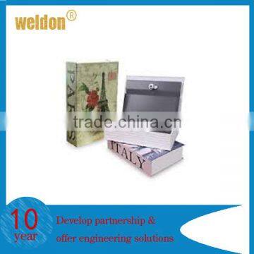 high security metal locking fake book box