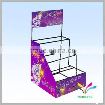 High Quality Factory Supply Supermarket modern metal shelf with advertisement logo