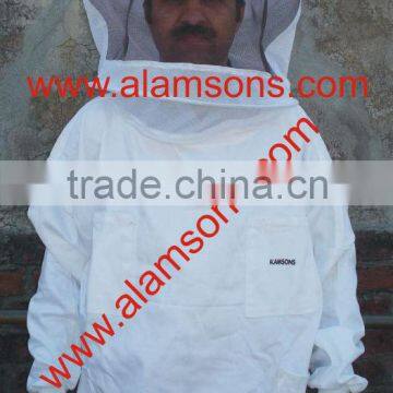 High Quality 100% Cotton Beekeeping Jacket / Beekeeper Jacket with round veil