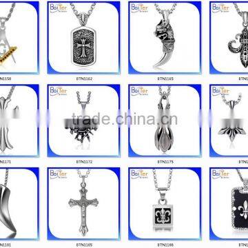 Custom Vintage Rock Punk Gothic Style Stainless Steel Skull Pendant,Titanium Skull Jewelry Wholesale photo-5