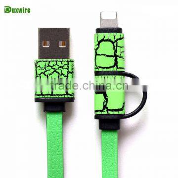 Factory Price Supply 2 in 1 Usb Data Cable Flexible Multi Charger Data Cable for Android and for Htc Phone photo-3