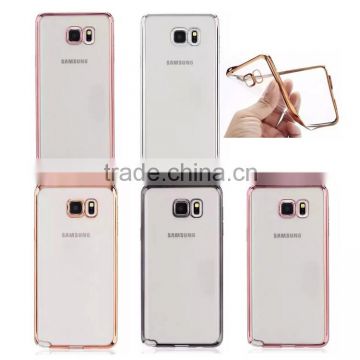 Electroplating Bumper Case TPU Soft Back Cover For Samsung Galaxy Note 3 4 5