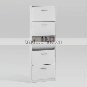 French White Shoe Cabinet Design Commercial Metal Shoe Chest Steel 5 Tier Door Shoe Cabinet