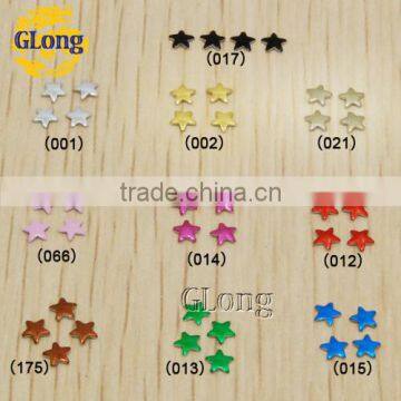 3mm Hot Fix Stars Mix color Aluminum DIY for clothing bag shoe Accessories Free Shipping #GT114-3P(Mix-s)