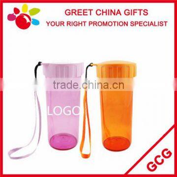 Promotional transparent plastic sport water bottle