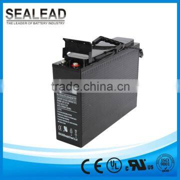 sealed type emergency 12v 100ah battey front terminal serials SLA AGM battery for UPS sunpower system storage