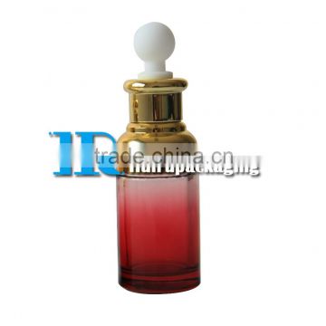 50ml Serum Bottle with pipette dropper Round Teat with Gold Collar