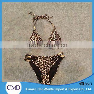 2016 Hottie Leopard Triangle Halter Ladies Bikini