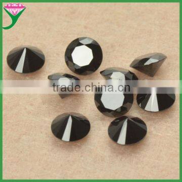 Factory Price 6mm Machine Cut Round Black Cubic Zirconia photo-3