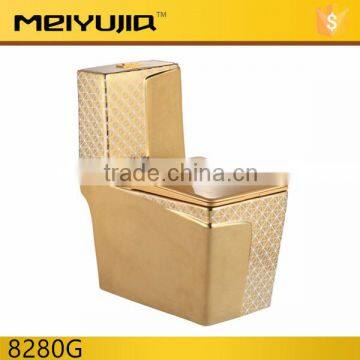8280GF one piece Middle East style golden colored toilet