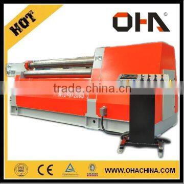 INT'L "OHA" Brand Four Roller Bending Machine W12-8x1500, CNC Rolling Machine, used 4-roll plate bending machine