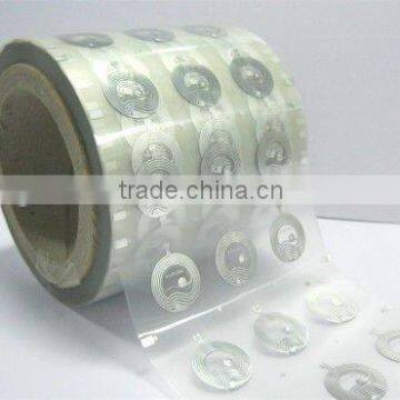 Custom HF roll RFID dry inlay with F08 chip RFID sticker