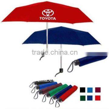 China leading manufactory factory custom promotional and advertising 3 Folding Parasols Rain Umbrellas cheeap 3 folds