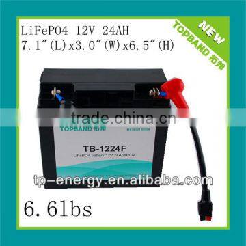 Hot!!!12v 24AH LiFePO4 Battery Pack with PCM for electric vehicles,mower,solar products,small e-tools