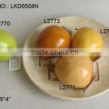 2013Artificial Fake Fruits 3.5*4" Artificial Polyfoam Pear House Decoration