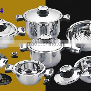AH3694 12pcs stainless steel cookware set