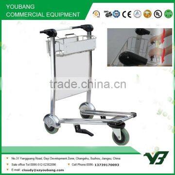 2015 New best selling 3 wheels 304 stainless steel hand trolley with brake (YB-AT08)