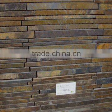 natural Chinese rusty slate cultured stone mosaic