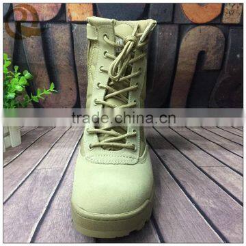 Genuine leather khaki tactical boots