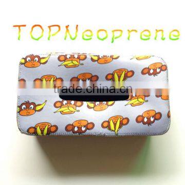 Neoprene Facial Tissue Holder Box Paper Cover Napkin Case